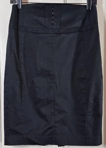 Express Design Studio Skirt Women's Size 6 Black Sexy Career Pencil Rockabilly  - Picture 1 of 23