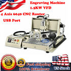 USB 4 Axis CNC 6040 Router Engraver Milling/Drilling Machine Carving Cutter VFD