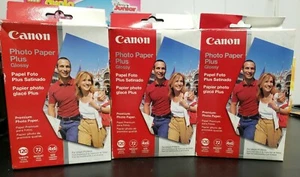 3 Pack Canon 4x6 Photo Paper Plus Glossy 120 Sheets for inkjet. New and sealed! - Picture 1 of 1