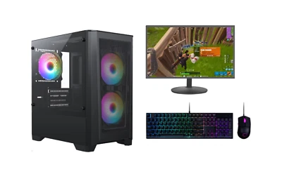 Cheap Gaming PC Intel Core i7 Win10 GTX1650 16GB RAM 128GB SSD 1TB HDD FORNITE - Image 1 of 4