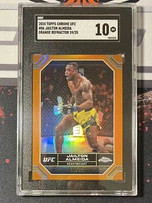 2024 Topps Chrome UFC Jailton Almeida Orange /25 SGC 10 - Image 1 of 3