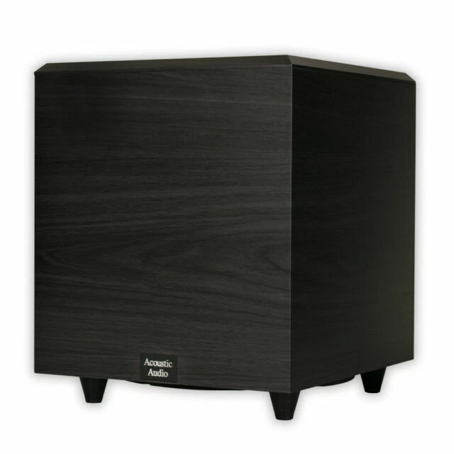 Acoustic Audio PSW-10 400W 10'' Down Firing Powered Subwoofer - Black