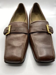 Bellini Women’s Loafers Size 9M Brown Square Toe Loafers with Buckle - Picture 1 of 7