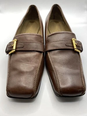 Mocasines Bellini para mujer talla 9M marrón punta cuadrada mocasines con hebilla Foto 1 de 4