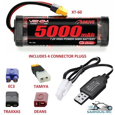 Tamiya RC Car Battery 7.2v 5000mah NiMH Rechargeable Battery Pack & USB Charger - Image 1 of 4