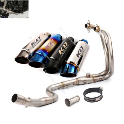 Para Kawasaki Ninja 300 250 Z250 2013-2016 Sistema de escape completo Cabezal Tubo Escape Foto 1 de 4