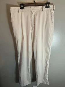 Mens NIKE Golf Pants 33X30 Khaki Tan Dri-Fit Flat Front Lightweight - Picture 1 of 5