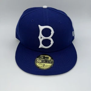 New Era MLB Brooklyn Dodgers B Logo Team 59Fifty Men's Fitted Hat Cap Size 7 - Picture 1 of 6