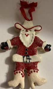 Western Cowboy Christmas Ornaments Horse Santa Claus - Picture 1 of 2