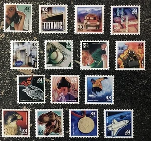 2000USA #3191a-o 33c Celebrate the Century 1990s - Set of 15 Mint Singles - Picture 1 of 1