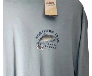 IZOD Salzwasser entspannte klassische Forellenköder & Tackle blaues T-Shirt Herren 4XLT - Bild 1 von 4