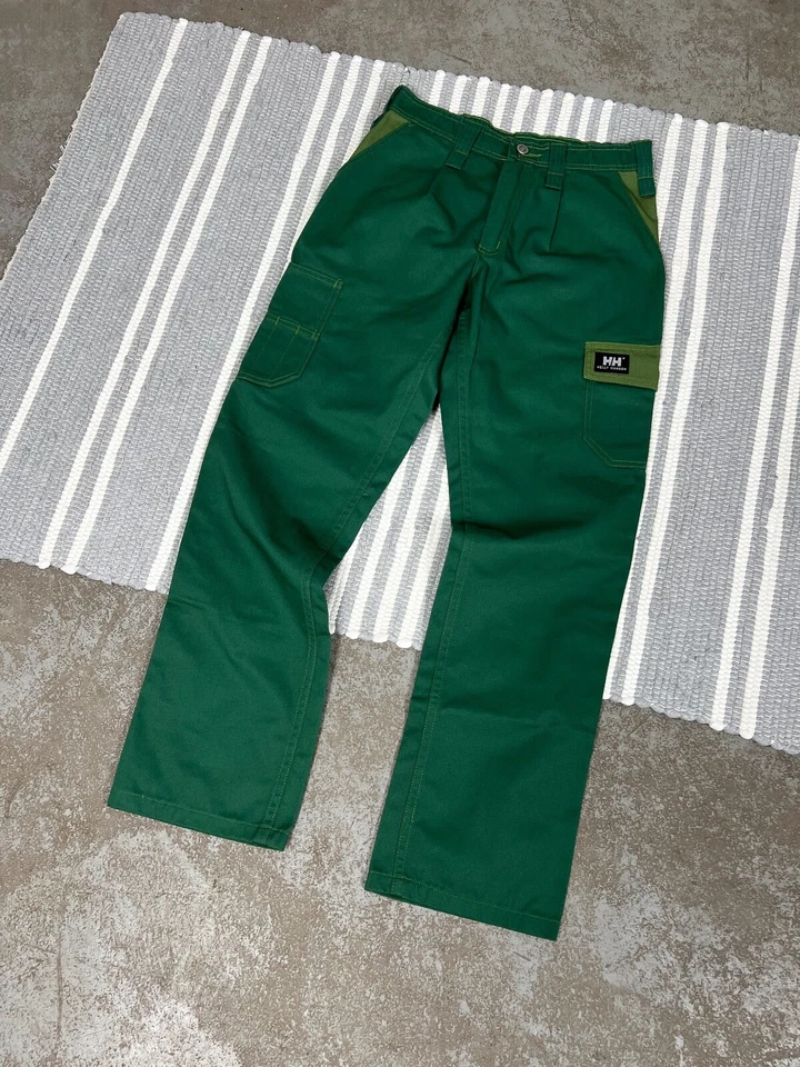 Vintage Helly Hansen Cargo Workers Pants Green Size 28 Mens - Image 1 of 4