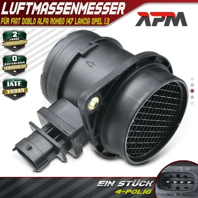 Mass Air Flow Sensor For Fiat Doblo Bravo II Alfa Romeo 147 Lancia Opel 1.3L 1.9L - Image 1 of 4