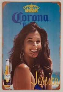 Corona Bier pin-up Vintage Retro Blechschild 20x30cm Nostalgie Geschenk - Picture 1 of 1