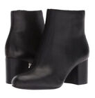 New JESSICA SIMPSON Black Leather Ruella Zip  Ankle Boots Sz 9 Cushioned Footbed