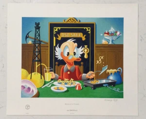 Disney Carl Barks Breakfast Of Tycoons Serigraph WORKING PROOF/SIGNED CARD 1996 - Picture 1 of 11