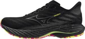 Mizuno Wave Rider 28 Running Shoes Black Cushioned Sports Training Run Trainers - Picture 1 of 7