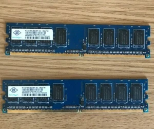 Nanya PC2-6400 2 GB UDIMM 800 MHz PC2-6400 DDR2 Memory (NT2GT64U8HD0BYAD) - Picture 1 of 3