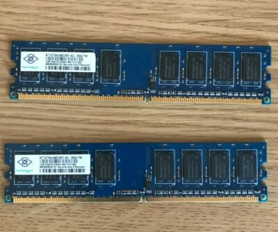 Nanya PC2-6400 2 GB UDIMM 800 MHz PC2-6400 DDR2 Memory (NT2GT64U8HD0BYAD) - Image 1 of 3