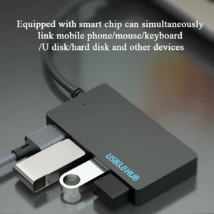 Multi USB 3.0 Hub 4 Port High Speed Slim Compact Expansion Smart Splitter NE ） - Picture 1 of 11