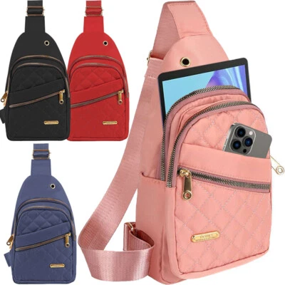 Mujeres Bolso Bandolera Pecho Riñoneras Bandolera Viaje Hombro Mochila Deportes EE. UU. Foto 1 de 4