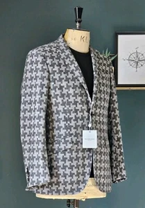 Richard James Jacket UK 38R Wool Cashmere Blend Patterned Blazer Savile Row - Picture 1 of 21