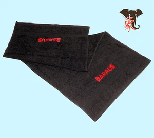 BARRUS BLACK COTTON TOWELS CUSTOMIZABLE FITNESS GYM YOGA CLOTH FIT - Picture 1 of 1