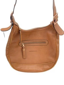 LONGCHAMP Shoulder Bag Leather BRW Plain - Picture 1 of 6
