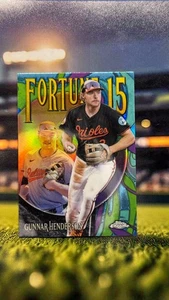 2025 Topps Chrome Fortune 15 Gunnar Henderson # F15-2 Baltimore Orioles - Imagen 1 de 3