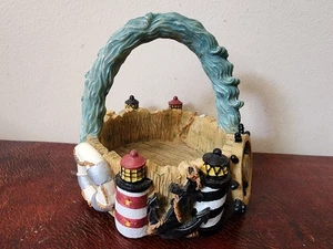 Cesta Faro Cerámica Náutica Decorativa con Asa - Imagen 1 de 4