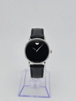 Reloj Movado Museum Classic 0607317 para mujer correa de cuero esfera negra NUEVO ⌚ Foto 1 de 4