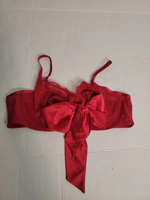 NUEVO CON ETIQUETAS Torrid Talla 2 Encaje Bustier LLB Bufón Lazo Ajustable Rojo Hada NUEVO Foto 1 de 4