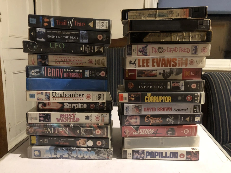 24x Videos BUNDLE VHS VCR Tape Video Cassette Vintage Classic Film Movies Action - Image 1 of 4