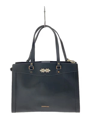 Bolsa de ombro Samantha Vega 2 vias couro preta - Imagem 1 de 4