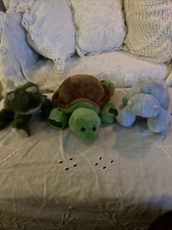 Webkinz/lilkinz Trio- Frog, Hippo, Turtle. Retired/No Code - Image 1 of 1