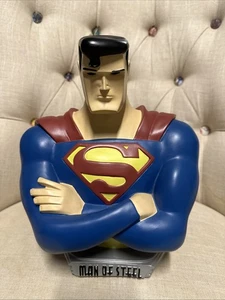 1999 DC Comics Superman Büste Man Of Steel Warner Brothers Studio Vintage 11 Zoll - Bild 1 von 13