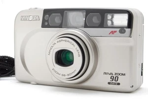 Tested【NEAR MINT w/Strap】Minolta RIVA ZOOM 90 DATE Auto Focus 38-90mm From Japan - Picture 1 of 12