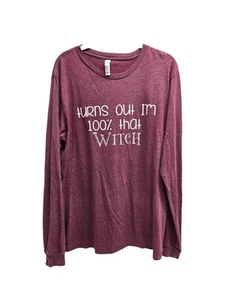 Turns Out Im 100% That Witch T-Shirt Lila Large Langarm - Bild 1 von 5