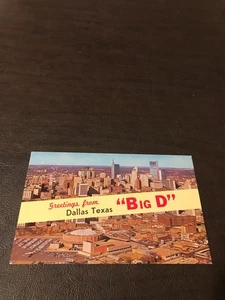 UNBESPOSTTE POSTKARTE - GRÜSSE AUS DALLAS, TEXAS - GROSSES D - Bild 1 von 2