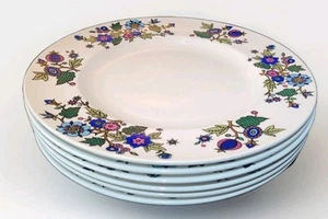 Midwinter Alpine Blue Dinner 6 Plates 10" Wide Jessie Tait VGC 1960s Vintage - Picture 1 of 14