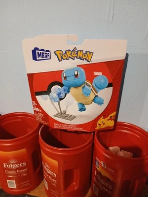 Pokemon Squirtle Construir y Mostrar Mega Bloques de Construcción 199 Piezas - DAÑOS EN CAJA Foto 1 de 2