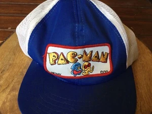 Vintage 1981 PAC~MAN SnapBack Trucker Mesh Hat with Nice Looking Patch - Picture 1 of 4