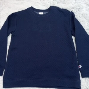 BYU Cougars Sweatshirt Mens S Blue Logo Cozy Casual Comfort Quilted Champion - Picture 1 of 11