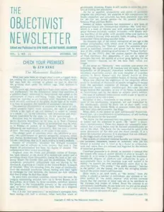 THE OBJECTIVIST NEWSLETTER Vol 1 No 12 The Monument Builders December 1962 - Picture 1 of 1