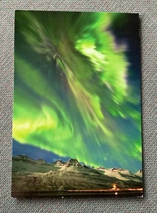 Iceland Island 2012 - used picture postcard to Wittenberg Germany Northern Lights - Picture 1 of 2