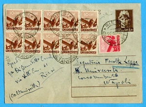 £.1,20 LUOGOT.(C124) + DEM.c.80 e c.10 BLOCCO DI DIECI ann.RIESI (275176) - Foto 1 di 2