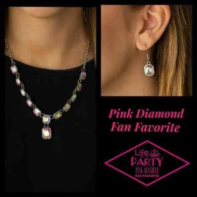 Paparazzi Derecho a Permanecer Brillante Multi 🔥 Derrame de Aceite IRIDISCENTE...Collar ~ Nuevo con Etiquetas Foto 1 de 3