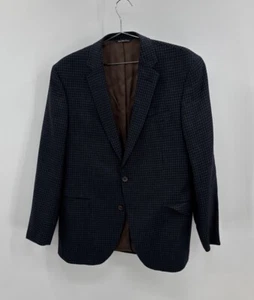 Jack Victor Mens Sz 43R Wool Checkered 2 Button Blazer Jacket Sport Coat Luxury - Picture 1 of 9