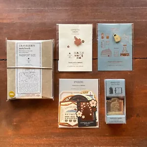 TRAVELER’S Notebook Starbucks Camel passport size, Tags, Stickers, Brass Clip - Picture 1 of 22