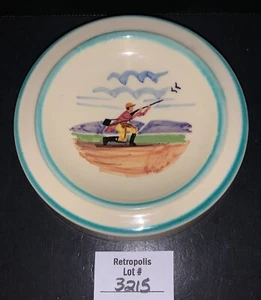 Keramik Italien handbemalt Jäger & Enten Schmuck Schale oder Aschenbecher Vintage - Bild 1 von 6